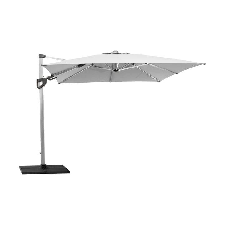 Hyde Luxe Tilt parasoll 300x300 cm, Dusty white, sølveloksert stativ Cane-line