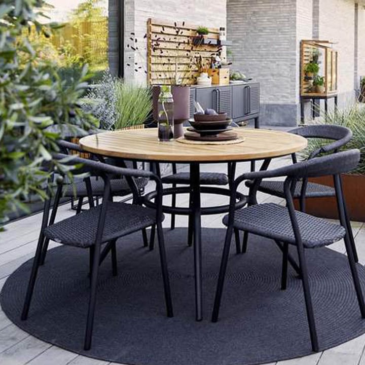 Joy spisebord rundt, Fossil black-lava grey Ø144 cm Cane-line