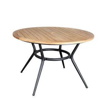 Joy spisebord rundt - Teak-lava grey Ø120 cm - Cane-line