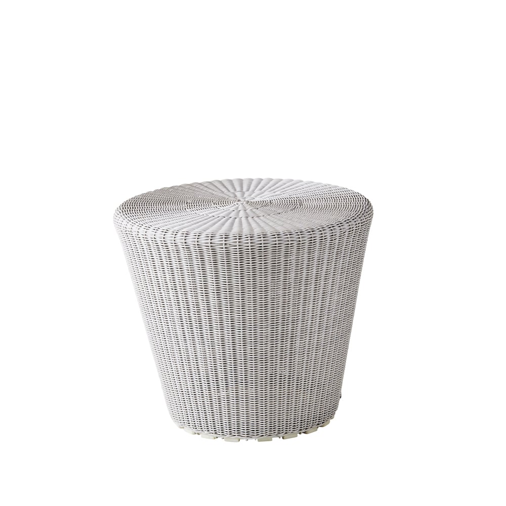 Cane-line Kingston bord/fotpall Ø46 cm White grey