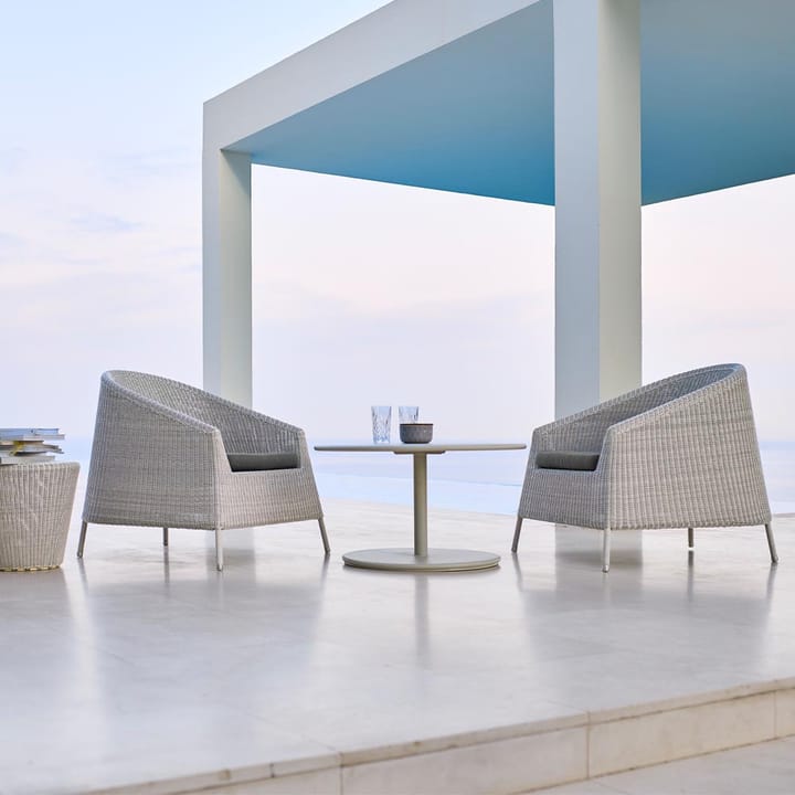 Kingston loungestol, white grey Cane-line