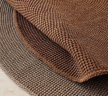 Knit teppe Ø200 cm - Umber brown (Soft Rope) - Cane-line