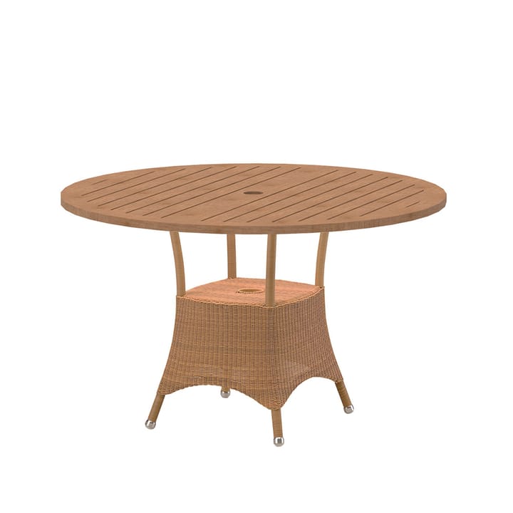 Lansing spisebord Ø120 cm, Teak-weave natur Cane-line