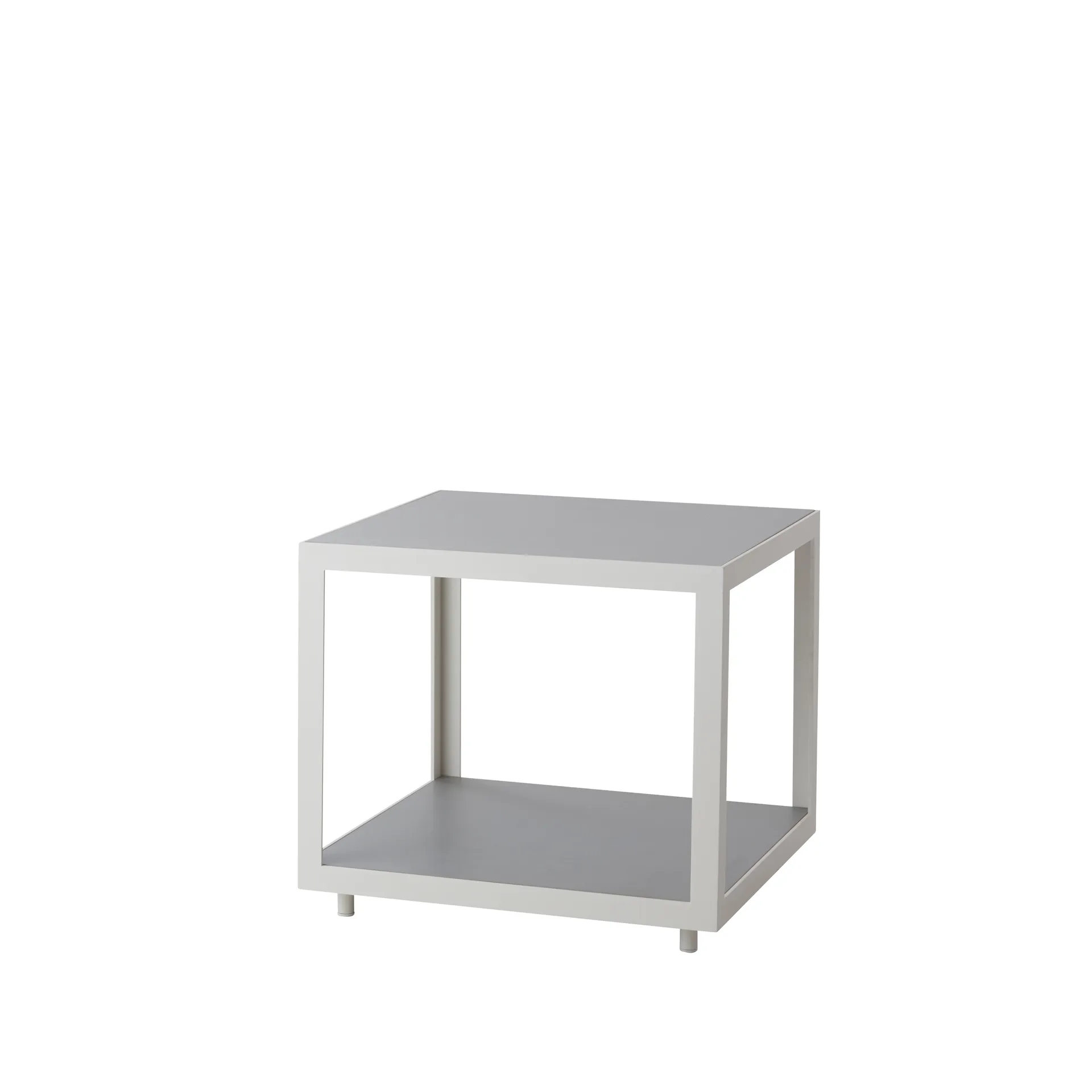 Level sidebord, Light grey, keramik, hvitt stativ Cane-line