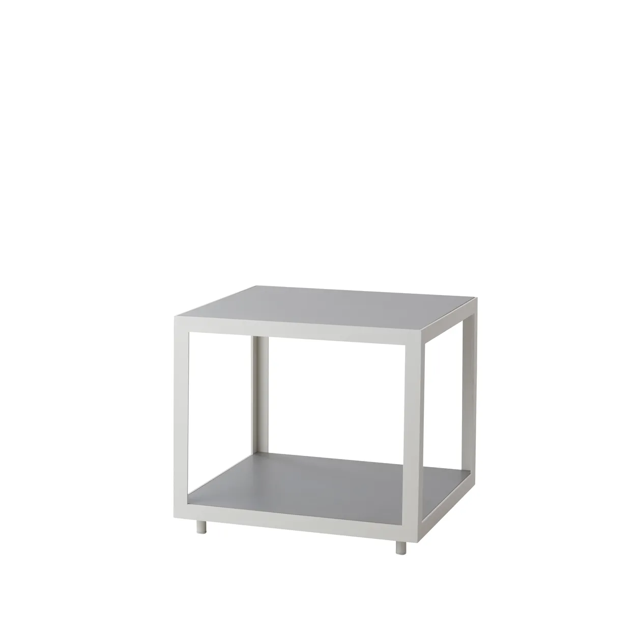 Cane-line Level sidebord Light grey, keramik, hvitt stativ