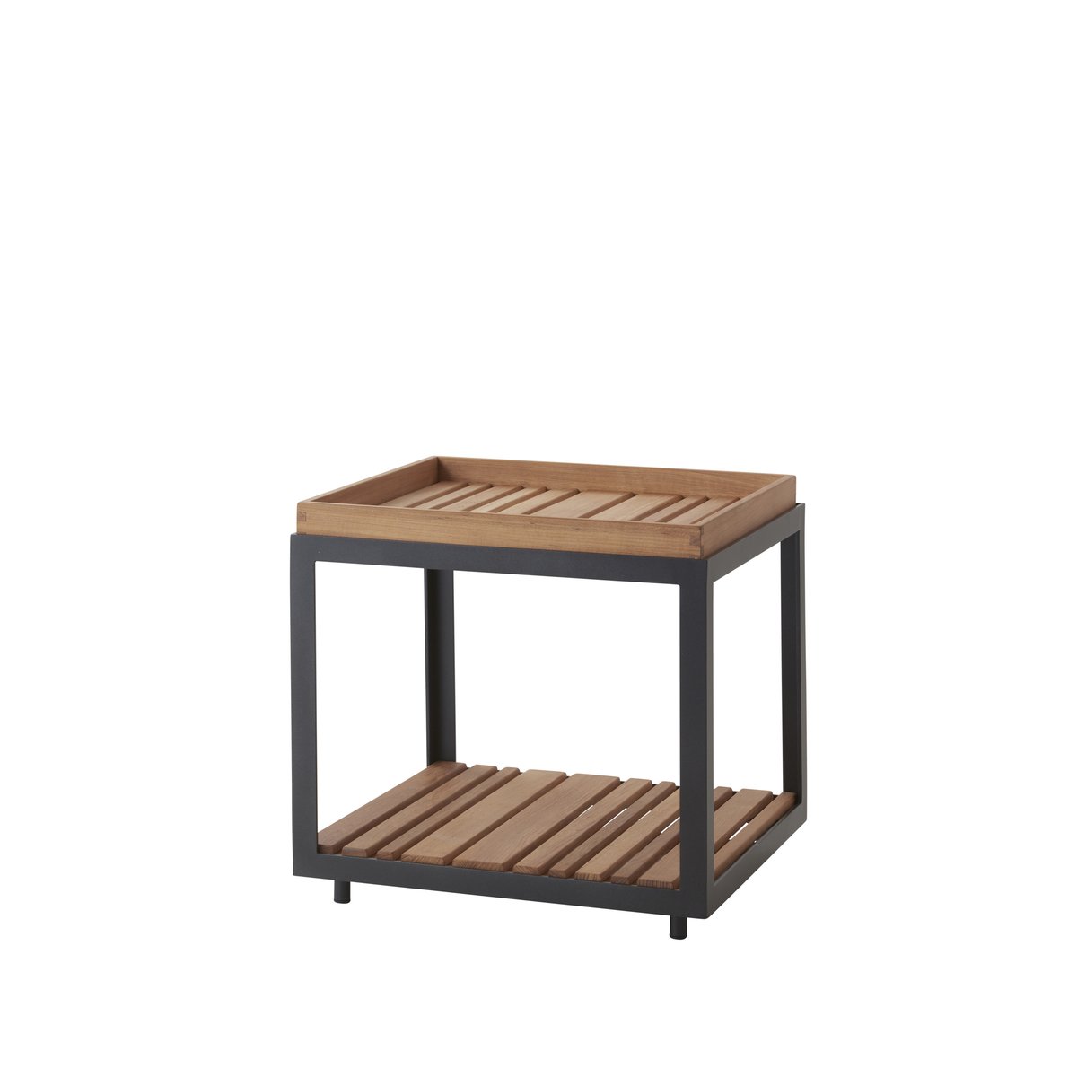 Cane-line Level sidebord Teak-lava grey stativ | Skandinavisk Design | Hagebord | Brun