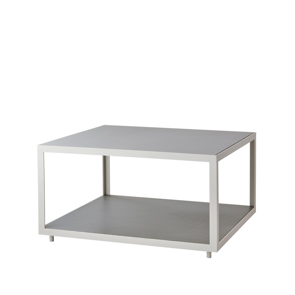 Cane-line Level sofabord keramik 79x79 cm Light grey-white
