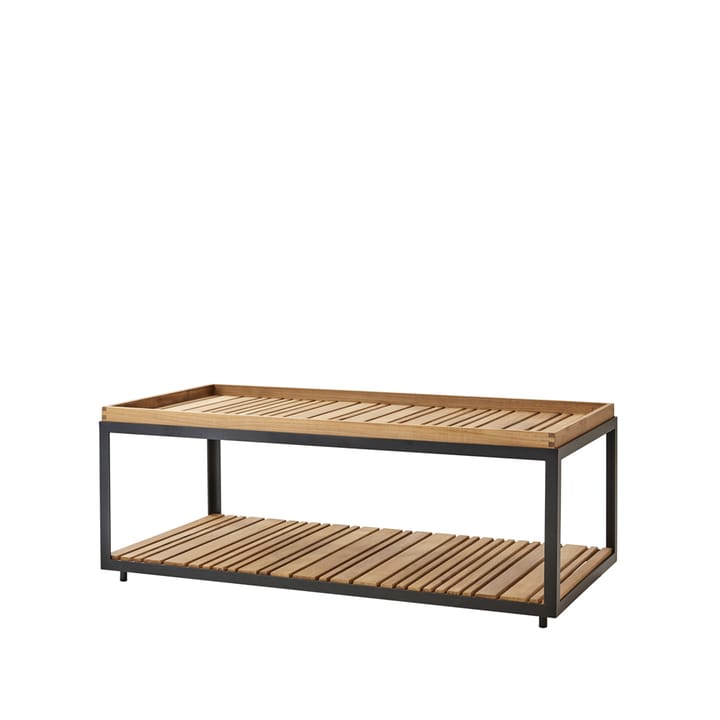 Level sofabord teak 62x122 cm - Lava grey - Cane-line