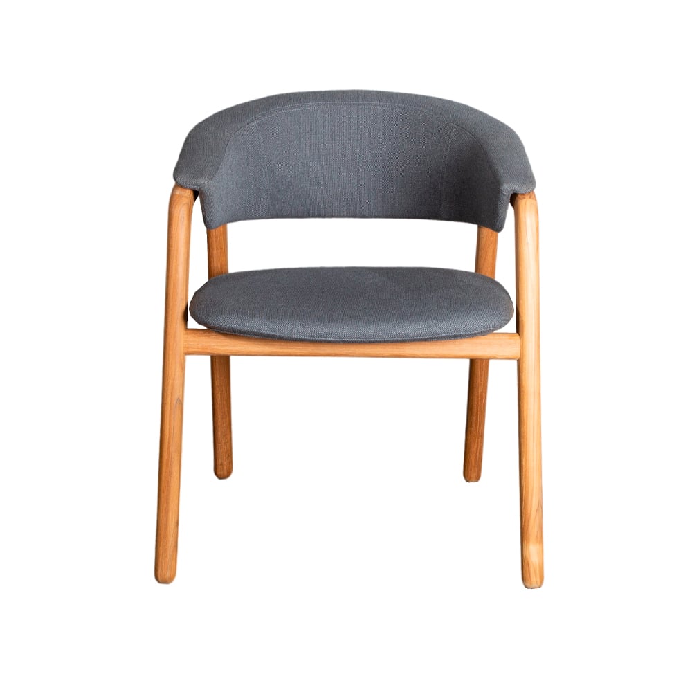 Cane-line Luna stol Cane-Line airtouch grey, teakstativ
