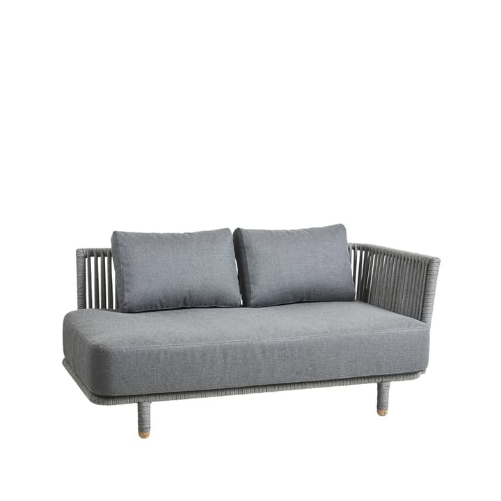 Moments modulsofa, 2-seter grå, venstre, Cane-Line soft rope Cane-line