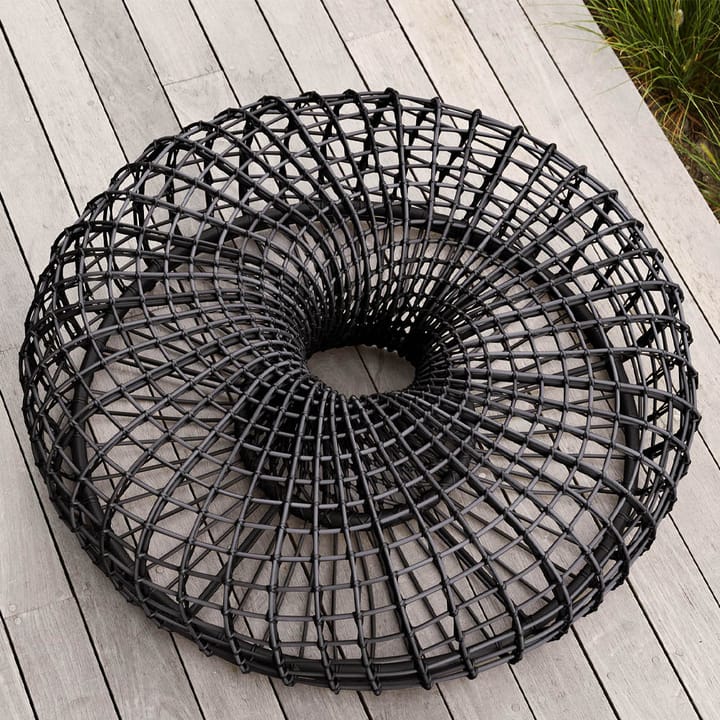Nest bord/fotpall, Natural, stor, inkl. glasskive Cane-line