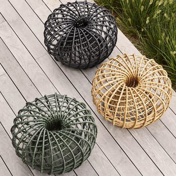 Nest bord/fotpall - Natural, stor, inkl. glasskive - Cane-line