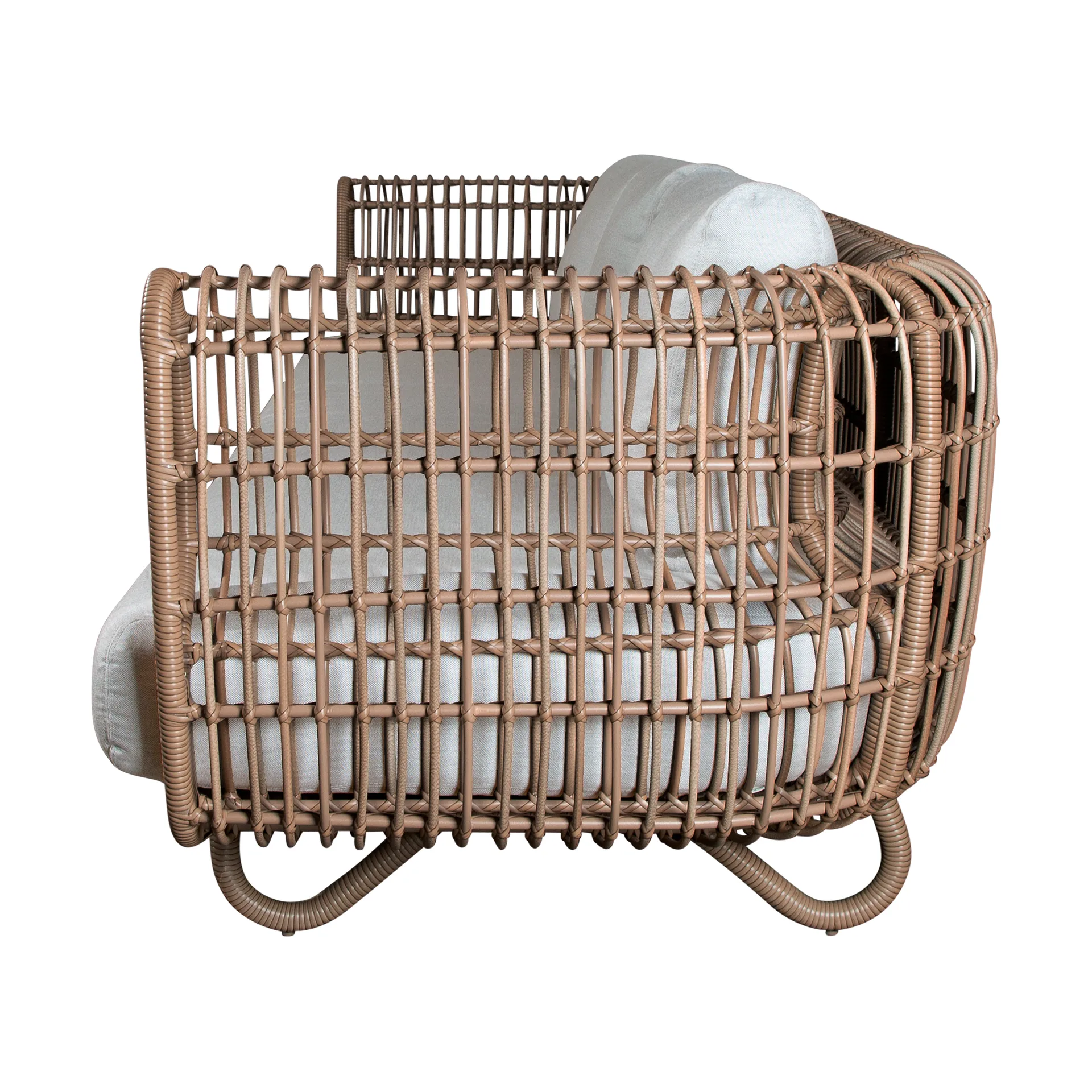 Nest sofa 3-seter weave, Natural, Cane-Line Natté light grey Cane-line