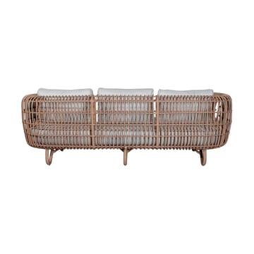 Nest sofa 3-seter weave - Natural, Cane-Line Natté light grey - Cane-line