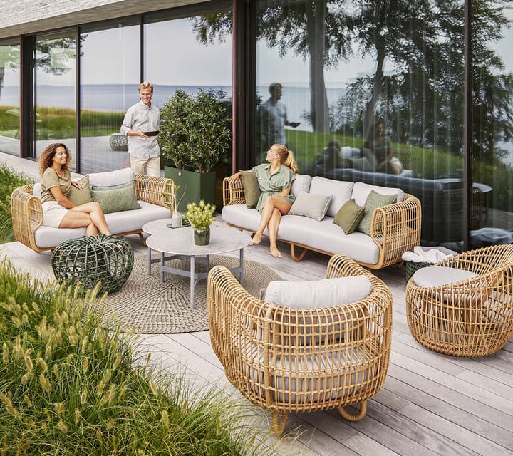 Nest sofa 3-seter weave, Natural, Cane-Line Natté light grey Cane-line