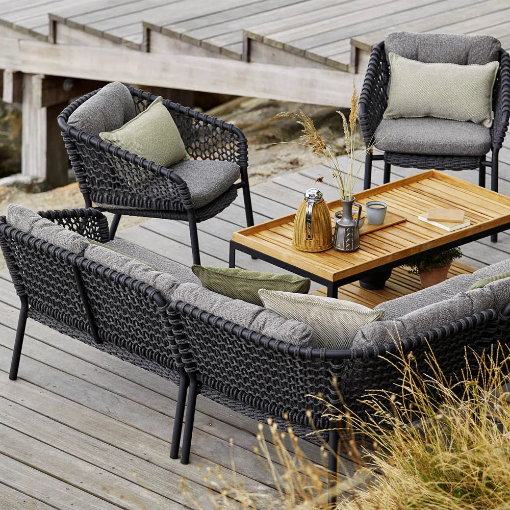 Ocean modulsofa, Dark grey, hjørnedel Cane-line