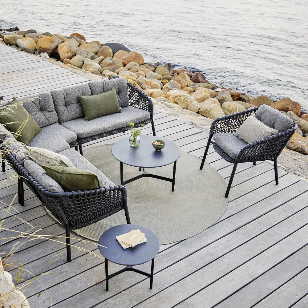 Ocean modulsofa, Dark grey, venstre Cane-line