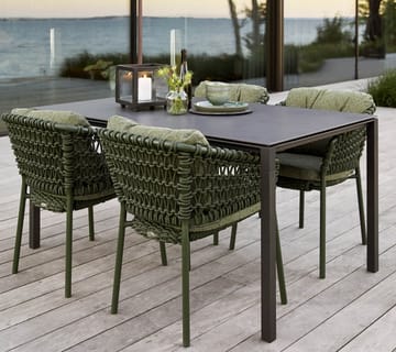 Ocean/Basket/Moments putesett stol - Wove dark green - Cane-line