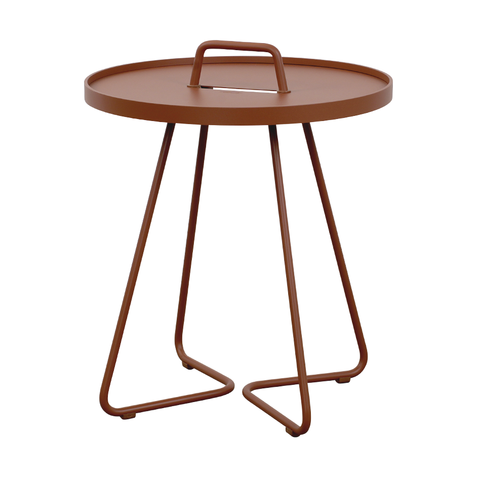Bilde av Cane-line On-the-move sidebord Ø44 cm Desert red
