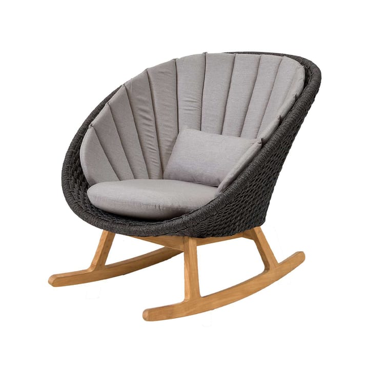 Peacock gyngestol - Cane-Line Natté grey-Cane-Line mykt tau-teak - Cane-line