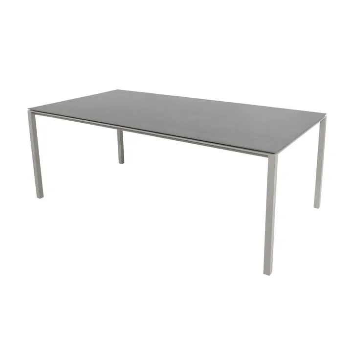 Pure bord 200x100 cm Basalt grå-taupe - Cane-line