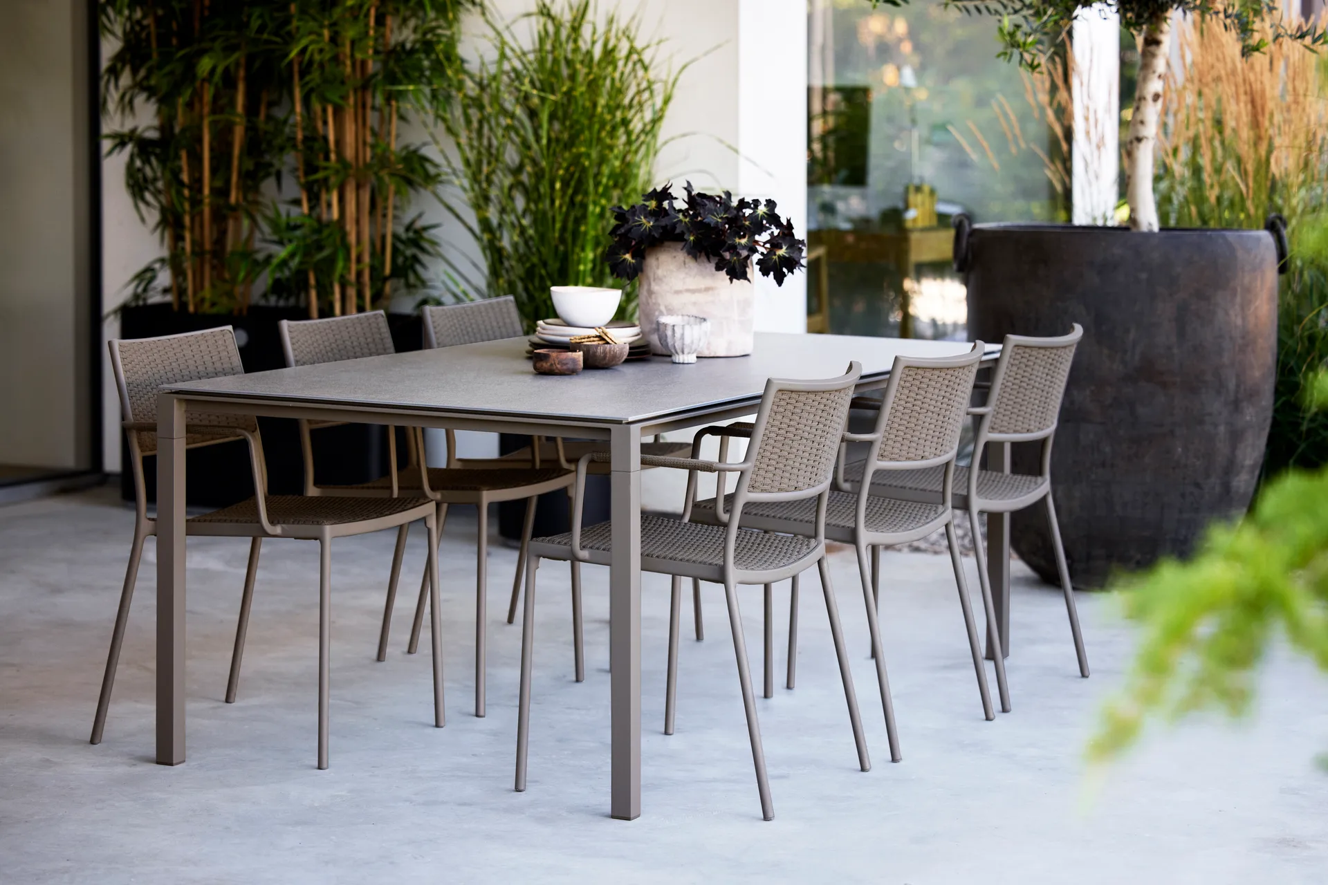 Pure bord 200x100 cm Basalt grå-taupe,  Cane-line