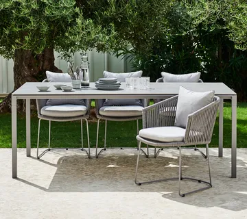 Pure bord 200x100 cm Basalt grå-taupe - Cane-line