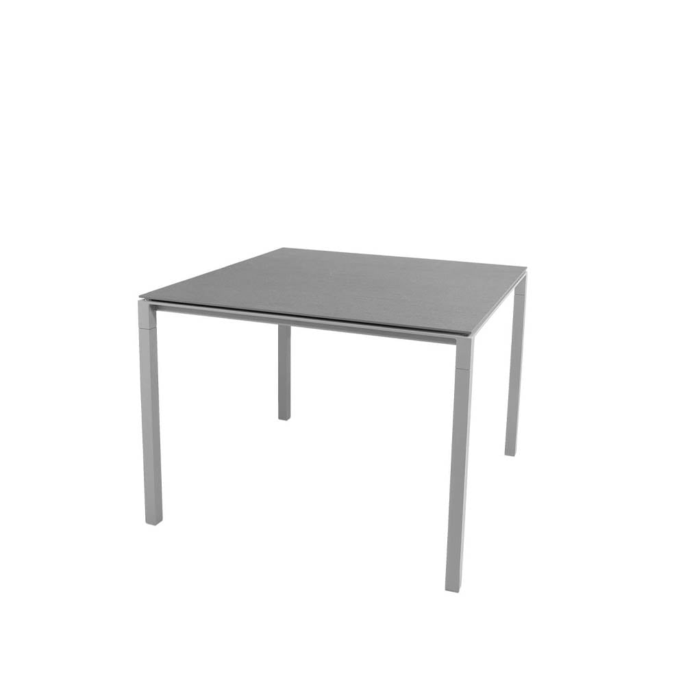 Cane-line Pure spisebord Basalt grey-lysegrå 100x100 cm