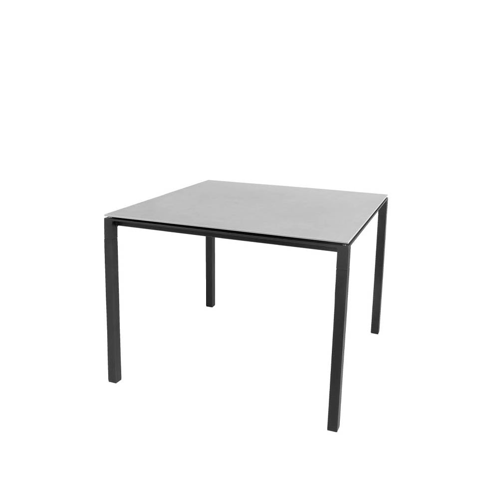 Cane-line Pure spisebord Concrete grey-lava grey 100x100 cm