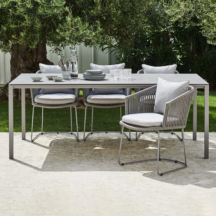 Pure spisebord, Fossil black-hvit 200x100 cm Cane-line