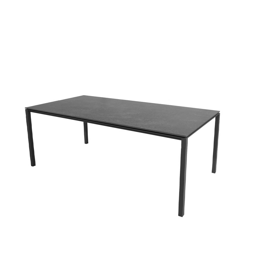 Pure spisebord Fossil black-lava grey 200x100 cm