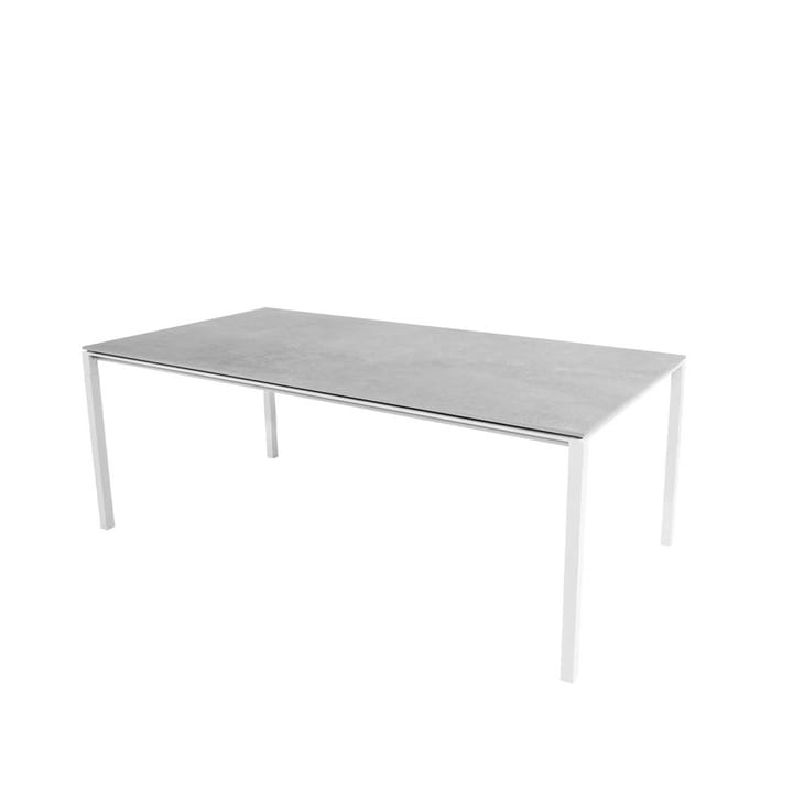 Pure spisebord - Fossil grey-hvit 200x100 cm - Cane-line