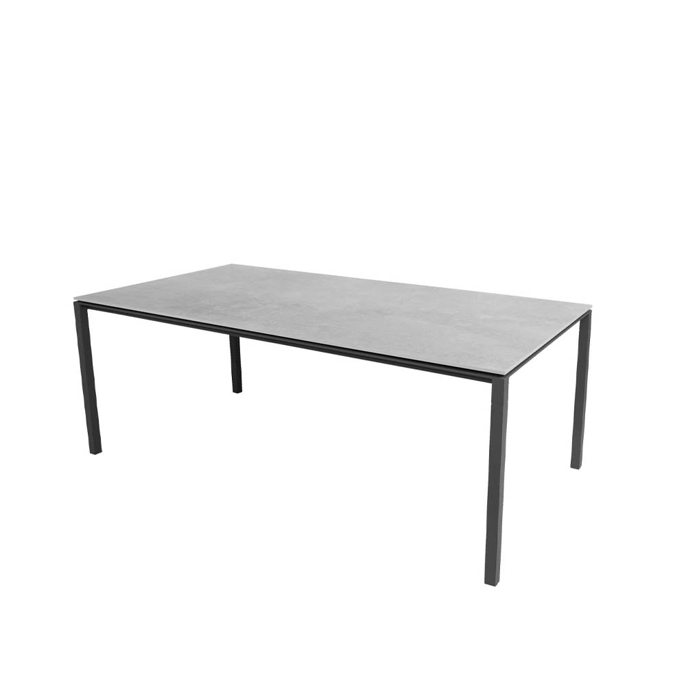 Cane-line Pure spisebord Fossil grey-lava grey 200x100 cm