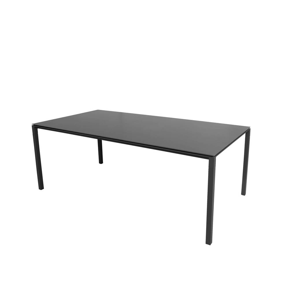 Pure spisebord Nero-lava grey 200x100 cm