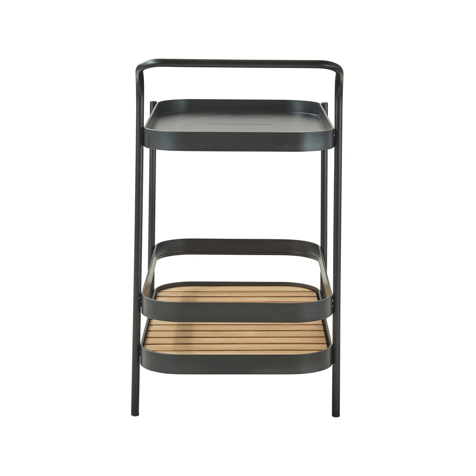 Roll serveringsvogn, Lava grey, inkl. teakbordplate Cane-line