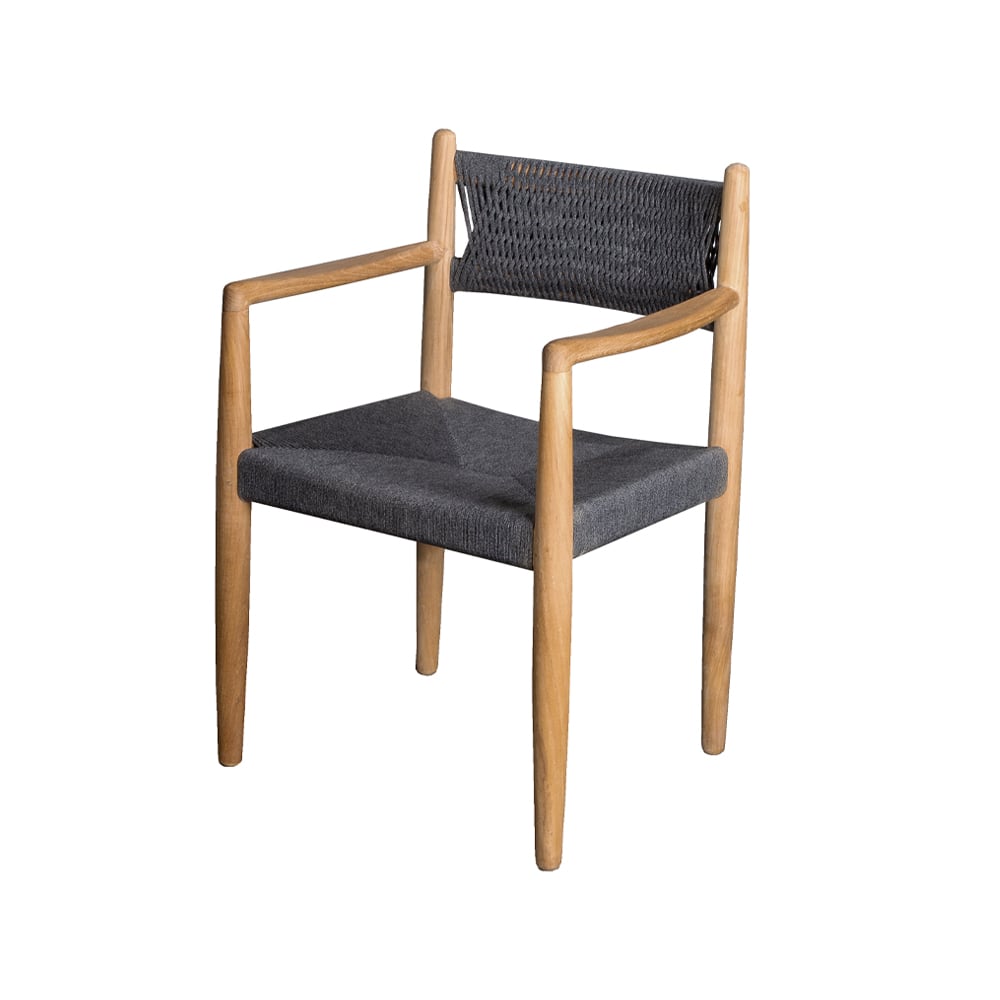 Cane-line Royal stol Dark grey, teak