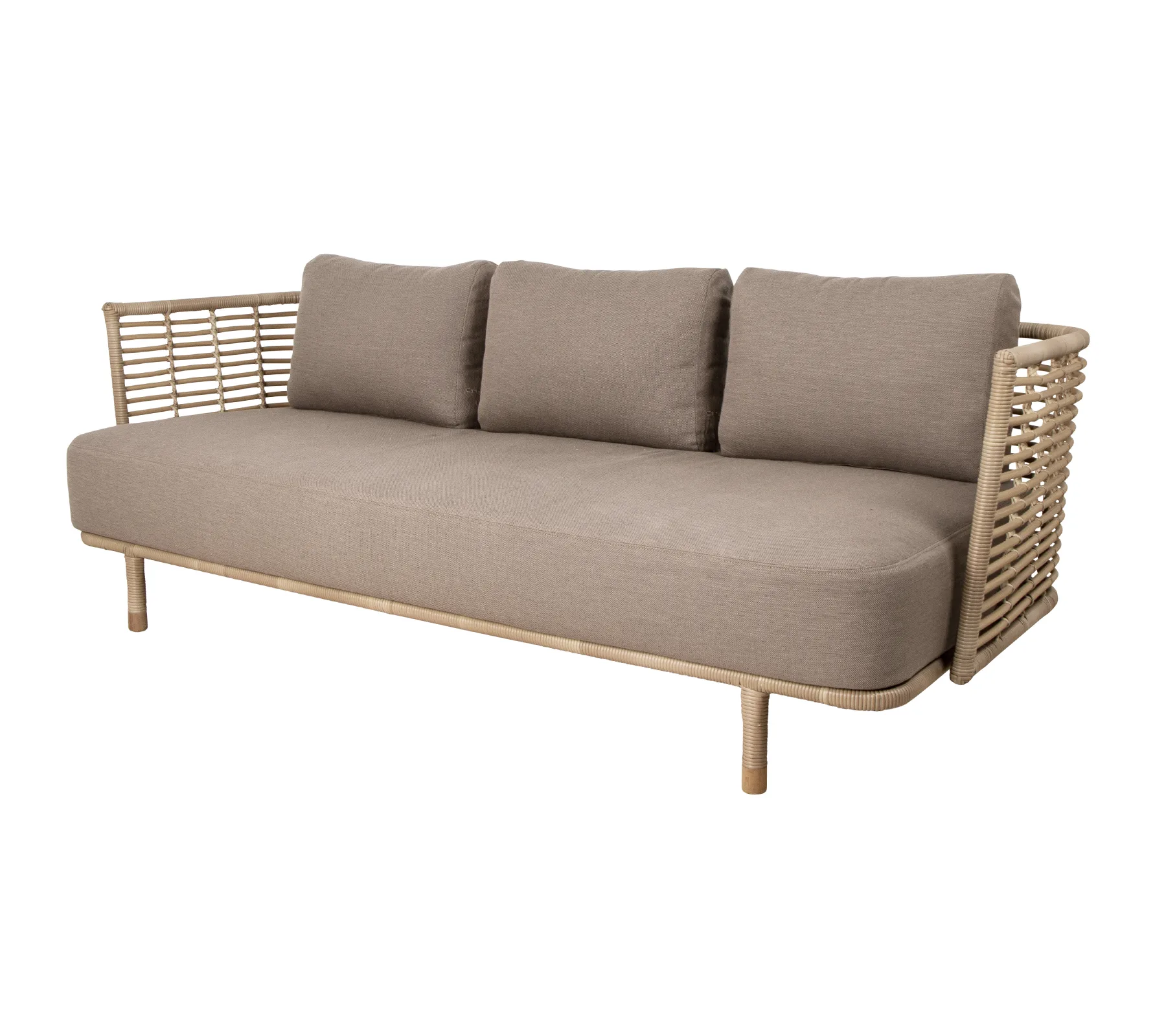 Sense sofa 3-seter weave, AirTouch taupe Cane-line