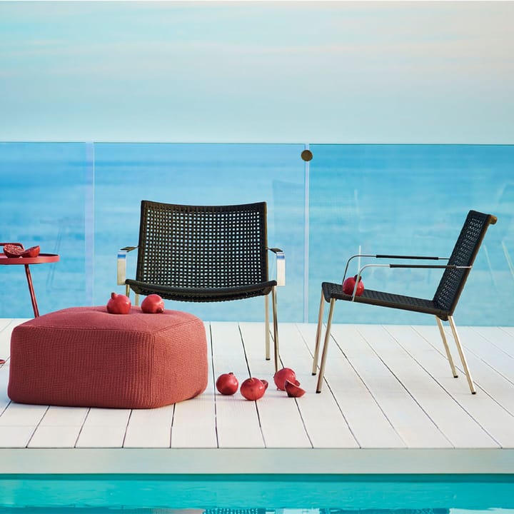 Straw loungestol, Antrasitt Cane-line