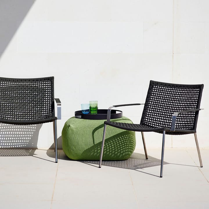 Straw loungestol, Antrasitt Cane-line