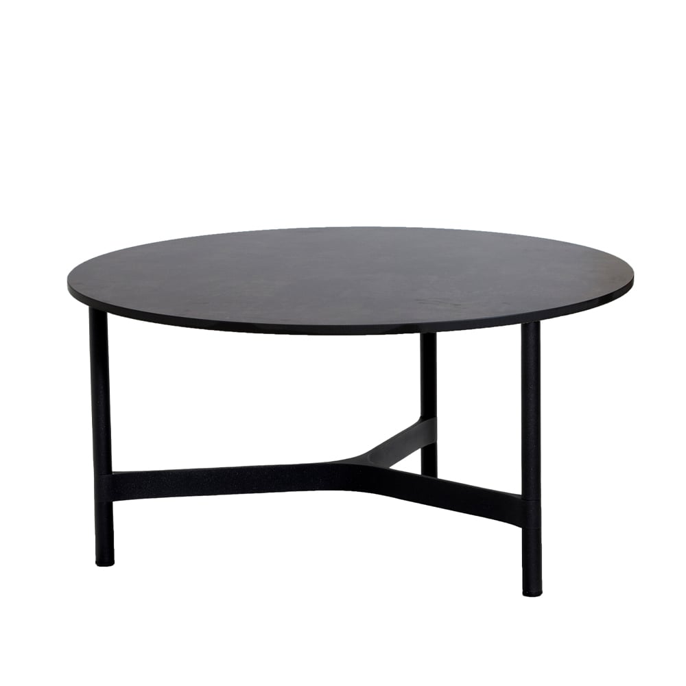 Bilde av Cane-line Twist sofabord Large Ø90 cm Dark grey-lava grey