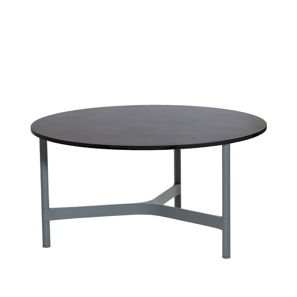 Cane-line Twist sofabord Large 90 cm Dark grey-light grey