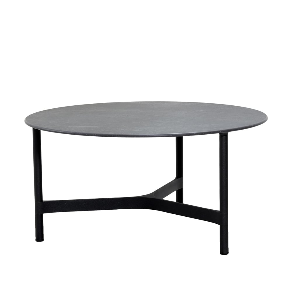 Cane-line Twist sofabord Large 90 cm Fossil black-lava grey
