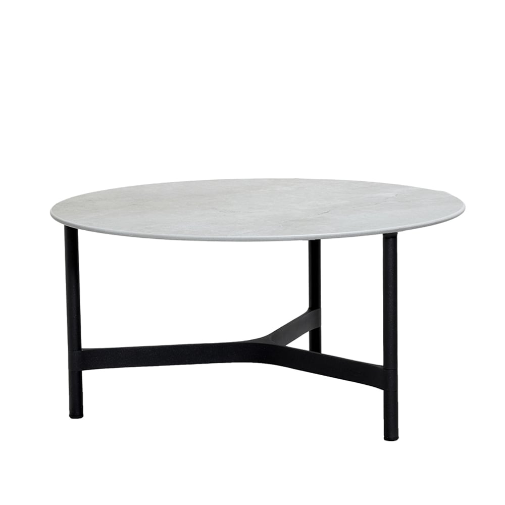 Cane-line Twist sofabord Large 90 cm Fossil grey-lava grey