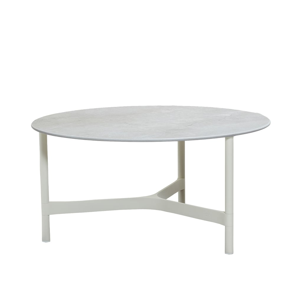 Cane-line Twist sofabord Large 90 cm Fossil grey-white