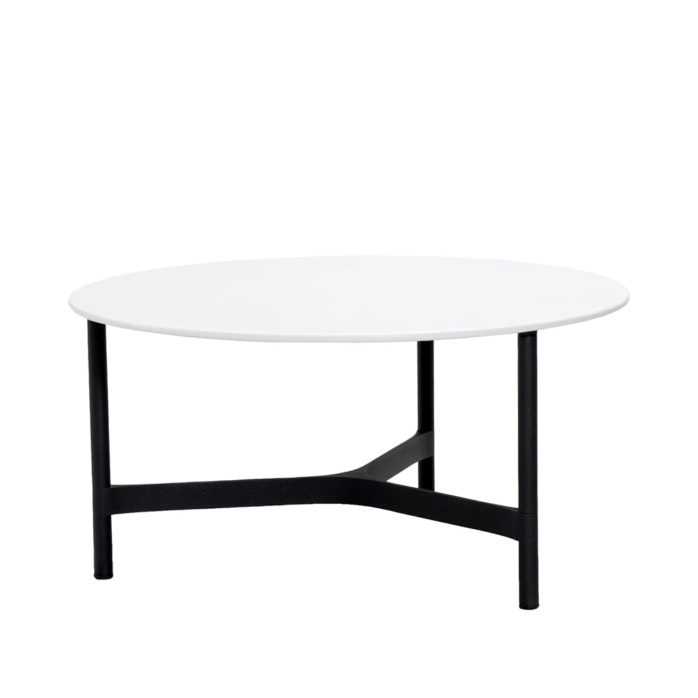 Cane-line Twist sofabord Large 90 cm White-lava grey