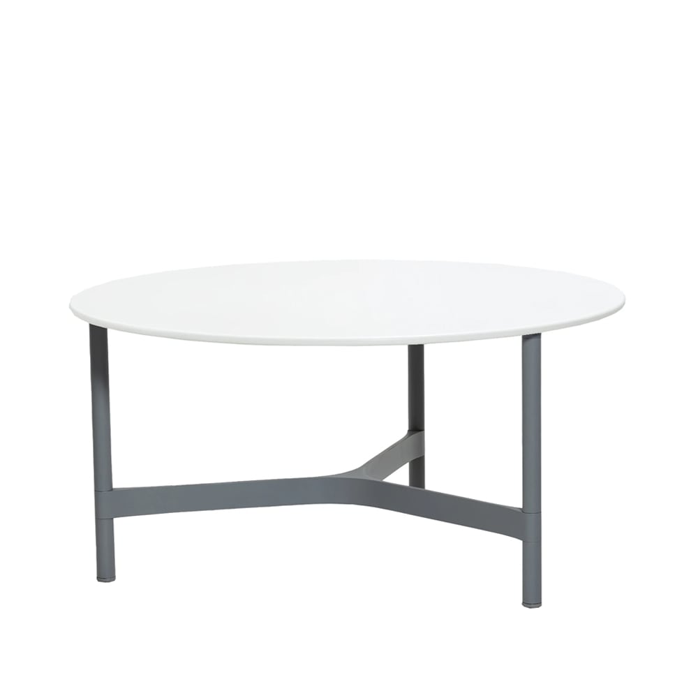 Twist sofabord Large Ø90 cm White-light grey