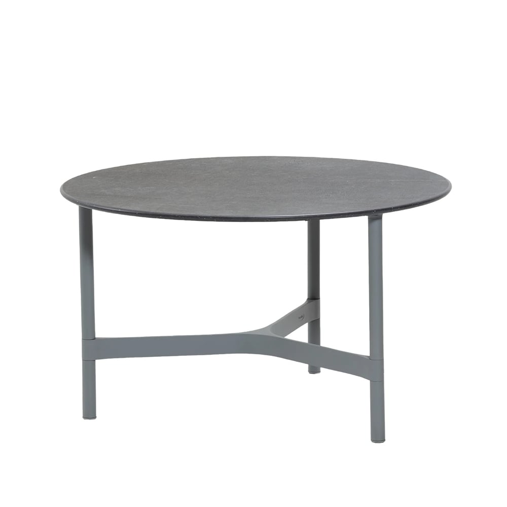 Cane-line Twist sofabord Medium Ø70 cm Fossil black-light grey