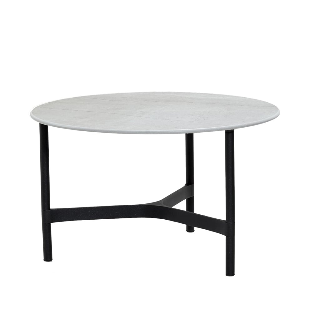 Bilde av Cane-line Twist sofabord Medium Ø70 cm Fossil grey-lava grey