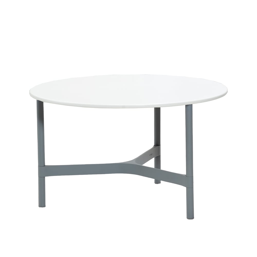 Cane-line Twist sofabord Medium Ø70 cm White-light grey