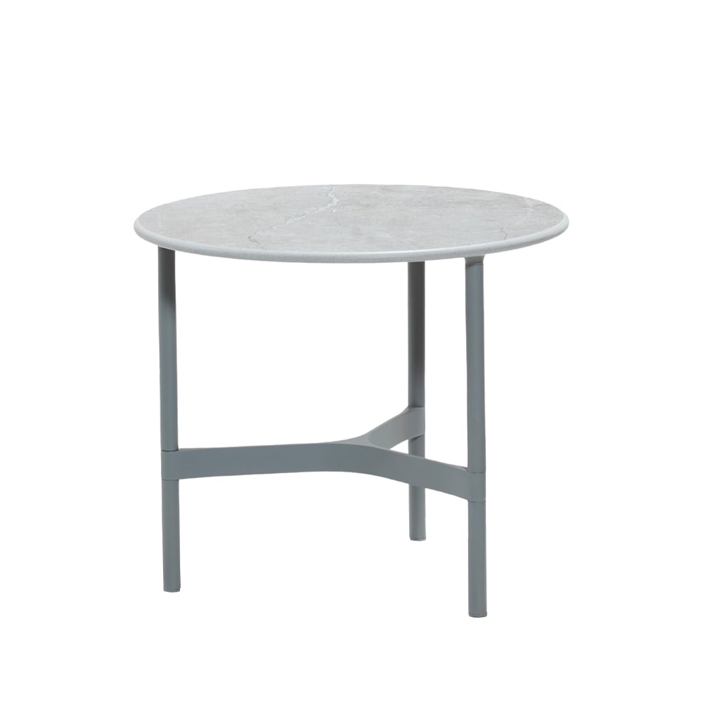 Cane-line Twist sofabord Small Ø45 cm Fossil grey-light grey